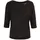 3/4-Arm-Shirt Schwarz L