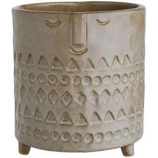 Butlers Blumentopf Ethno , Braun , Keramik , 15 cm , Dekoration, Blumen & Blumentöpfe, Übertöpfe