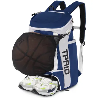 KINGSLONG Basketball Rucksack Fußballrucksack Große Kapazität Softball Tasche mit Schuhfach und Zaunhaken, leichte Fußball Volleyball Softball Ausrüstung für Schläger, Helme, Hüte,Schuhe