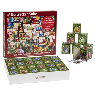 Adventskalender Puzzle - Nussknacker Suite 1000 Teile von Vermont Christmas Company - 24 Puzzleabschnitte zum Vervollständigen - Countdown bis Weihnachten jeden Tag im Dezember