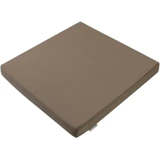 7even Hochwertiges Loungekissen Outdoor 40x40 - Taupe Wetterfestes Sitzkissen für Gartenmöbel, Balkon & Terrasse 40x40x5 cm