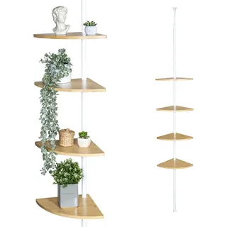 bremermann Wandregal, weiß , Weiß , Metall , 30x290x30 cm , Wohnzimmer, Regale, Bücherregale