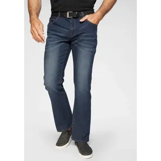 Bootcut-Jeans ARIZONA "Mike", Herren, Gr. 44, N-Gr, blau (dunkelblauus32), Obermaterial: 98% Baumwolle, 2% Elasthan, Basic, bootcut fit lang, Jeans Bootcut-Jeans, ausgestelltes Bein, niedrige Leibhöhe, Stretch-Qualität, Topseller