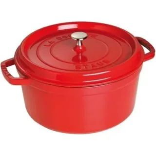 Staub Cocotte 20 cm rund kirschrot