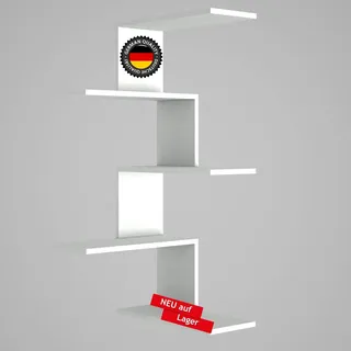 moebel17 Caniko Wandregal 51,5 x 109 x 22 cm Weiß