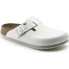 Bild von Birkenstock, Herren, Hausschuhe, Boston Super Grip, Naturleder, schmal, Weiss, (44)