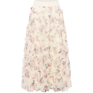 Tüllrock ZERO "Tüllrock mit Blumenprint", Damen, Gr. 44, pink (cream, pink), Einsatz: 100% Polyester PES., Röcke Tüllrock