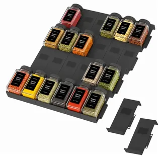Famhap Gewürzregal Schublade Gewürz Organizer 24 Stück