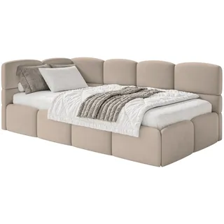 Selsey Jugendbett Cloudy 120 x 200 cm Kiefer Textil beige