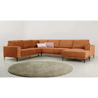 OTTO home "OLAND U-Form, XXL, B: 342 cm, Skandi-Design", Skandi-Design in Struktur, Flachgewebe, Luxus-Microfaser, Boucle,