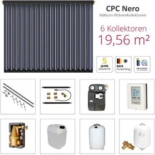 Solarbayer CPC NERO Solarpaket 6 - S Gesamtfläche Brutto: 19,56 m2 Kollektor SET