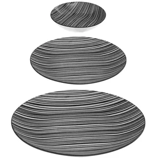 Secret De Gourmet Bohemia Zèbre Geschirr 18 Stücke - Black / White - One Size