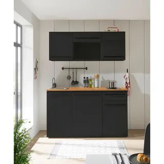 BASIC by Balculina Küchenzeile BASIC by Balculina 160 cm schwarz