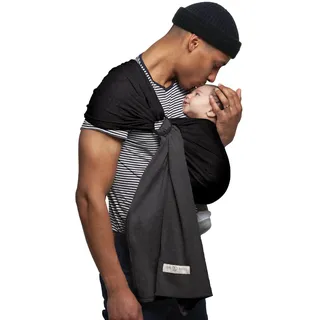 Je Porte Mon Bébé Tragetuch ohne Schleife, Anthrazit/Iris