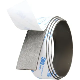 Neodym Magnetband, selbstklebend, extra stark 30 mm, Neodym|Kautschuk, schwarz|grau