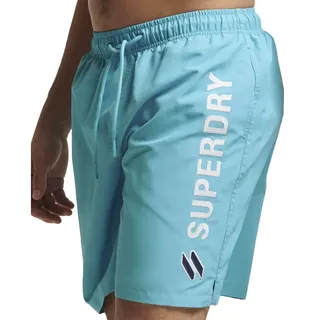 Superdry Code Applque 19inch Badeshorts - Ocean Blue - S