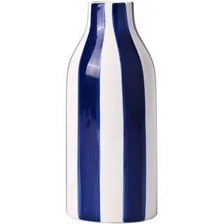 VICTOR&TERESA Vase Deko für Zuhause,Blau Weiß Porzellan Vase für Blumen,vase für tulpen,Modernes Bauernhaus Keramik Vase für Tisch,Kaminsims Akzent,Bücherregal,Wohnzimmer & Tafelaufsatz,Geschenk 19cm