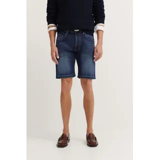 Bugatti Bermudas im Used-Wash-Design blau