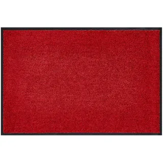Andiamo Premium-Fußmatte Wash & Clean - langlebige Schmutzfangmatte Hauseingang - als Fußmatte innen oder als Fußabtreter im überdachten Außenbereich - saugstarker Fußabstreifer 90 x 120 cm Rot