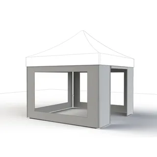 Siena Garden Seitenteile für Pavillon 3 x 3 m 4 Stück Weiß