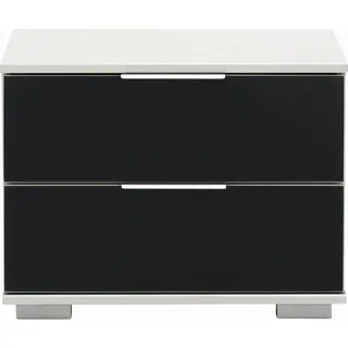 Carryhome Nachtkästchen , Schwarz, Weiß , Metall , 2 Schubladen , 52x40x38 cm , BQ - Bündnis für Qualität, Made in Germany, DIN EN ISO 9001 , Schlafzimmer, Nachtkästchen