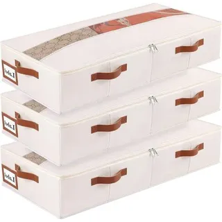 Unterbettbox Beige 60x30x15cm Transparant - Beige