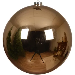 Weihnachtskugeln Kunststoff 20cm x 1 Stück - groß & bruchsicher - Christbaumkugeln XXL Weihnachtsbaumkugeln für Weihnachten - Christbaumschmuck & Weihnachtsbaumschmuck - Pekanuss Braun
