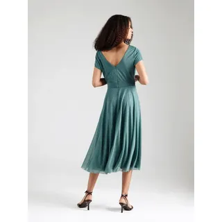 Vera Mont Cocktailkleid Glitzer-Look Grau/Grün 42