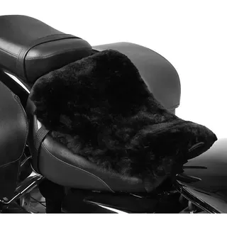 Motorrad Sitzkissen Lammfell Tourtecs Sitzbezug 46x30 cm in schwarz