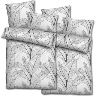 Mikrofaser Seersucker Bettwäsche 135 x 200 + 80 x 80 cm + 40 x 80 cm 3-teilig