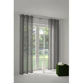 Wirth Vorhang WIRTH "LORCA" Gr. 1, braun, B:132cm H:150cm, Obermaterial: 66% Polyester, 34% Baumwolle, Gardinen, Vorhang
