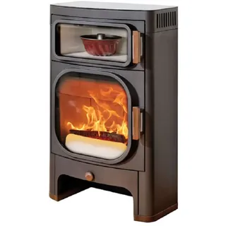 AUSTROFLAMM Kaminofen | HEIDI BACK 2.0 | Backfach + Neoceramplatte | 7 kW