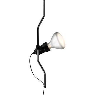 Flos Parentesi Element, Ergänzung für Parentesi Lampe, Bestehend aus Metallbogen, Lampenfassung und Kabel mit Stecker, Version mit On/Off-Schalter, Farbe Schwarz