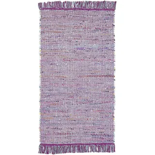 Andiamo Teppich »Frida Baumwolle, Naturfaser handgewebt, Handwebteppich aubergine, 60 x 120 cm, violett - lila