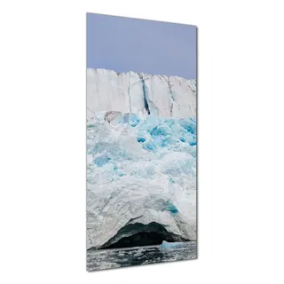 Wallario selbstklebende Duschrückwand 70 x 200 cm mit Motiv Gletscher im arktischen Meer - Wandverkleidung mit Hochglanzlaminat in Glasoptik - Blau