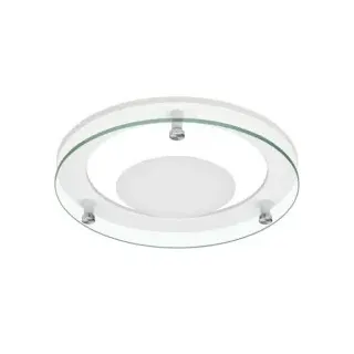 Brumberg 81221070 Vorsatzelement, weiss matt, rund, mit abgehängtem Floatglas teilmattiert, zu 12