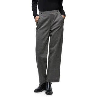 Street One Karierte Straight Leg Hose Black 40
