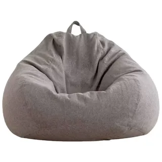 ad.con Sitzsack mit ECO Füllung Puff Relax-Sessel Sitzkissen, Bodenkissen Bean Bag 90x110x50 250L Dunkelgrau