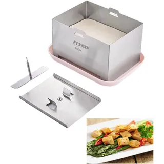 FTYSXP Tofu Presse -304 Edelstahl vegetarische Tofu Presse ohne Bisphenol A kann in der Spülmaschine gewaschen Werden (16 * 16 * 12 cm)