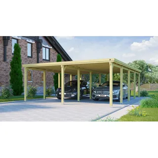 Weka Doppelcarport 5,76 x 7,84 m braun