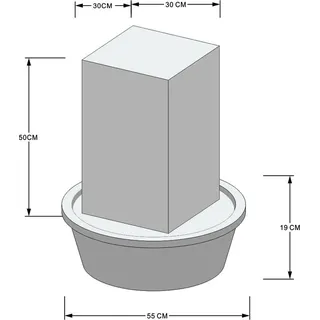 Köhko® Würfelbrunnen „Peru“ Höhe 69 cm Gartenbrunnen 31005 aus Cortenstahl mit LED-Beleuchtung