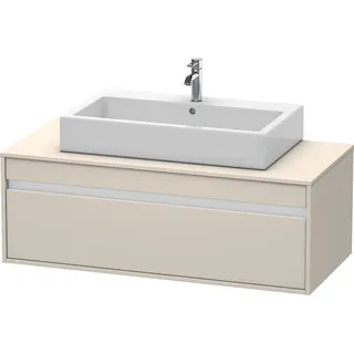 Duravit Ketho Konsolenwaschtischunterbau wandhängend, 1200x426x550 mm, 1 Auszug, für Aufsatzbecken mittig, KT669609191, Farbe: Taupe Matt Dekor