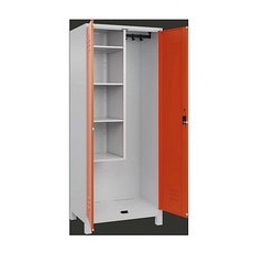 CP Putzmittelschrank Classic Plus 080110-02 S10037 lichtgrau, reinorange 80,0 x 50,0 x 195,0 cm, aufgebaut