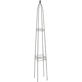 Rankhilfe Obelisk Eckig 140 cm x 19 cm x 19 cm Schwarz