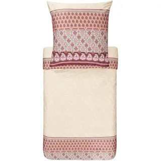 Bassetti Mako-Satin Bettwäsche-Garnitur Laglio Farbe Beige 41 Größe 155x220cm+80x80