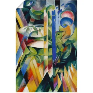 Artland Kunstdruck »Die kleinen Bergziegen. 1914.« Haustiere 1 Stk. tlg. als Alubild, Leinwandbild, Wandaufkleber oder Poster in versch. Größen, bunt