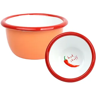Talking Tables Enamelware Kleine Dip-Schüssel, 10 cm, Chili-Saucenschüssel für Weihnachten, Gewürze, Grillen, Dips oder Party, Snack, Joghurt, Metall-Emaille, Weihnachtsgeschirr, Camping