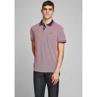 Jack & Jones Poloshirt »JJEPAULOS Poloshirt mit klassischem Kragen und figurbetonter Form« Logostickerei, modisch, schmal, Baumwolle, Polokragen, rot