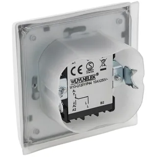 ChiliTec 23236 DELPHI Wechsel-Schalter IP44 250V/ 10A, inkl. Rahmen, UP, silber