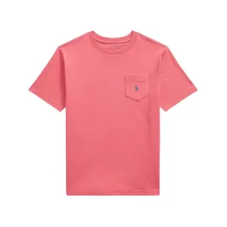 Polo Ralph Lauren für Jungen. 323970333505 Baumwoll-Strickshirt mit roter Tasche ((L) 10/12años= 150/161 cm), Lässig, Baumwolle, Kurzarm, Ki